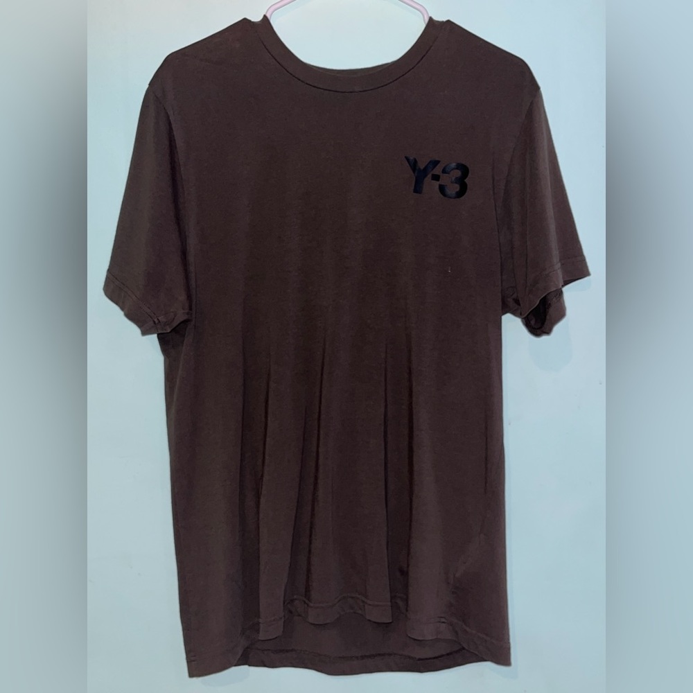 Y-3 Adidas Yohji Yamamoto Japan streetwear designer T Shirt - Brown, size Large